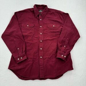 Redhead Men's Burgundy Button-Up Shirt